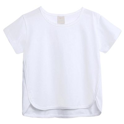 Baby Boy Girl Tops, Infant Kids Casual Basic Short Sleeve Cotton Tops Tee Crew Neck Solid Color T-Shirts Clothes (White,3-4T,3 Years,4 Years)