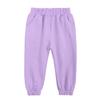 EISHOW Unisex Boys&Girls Cotton Pants, Kids Baby Harem Bottoms Sweatpants Elastic Pants Pull on Sport Jogger Trousers 1-13T (8-9T,A (Thin)-Purple,8 Years,9 Years) view 1