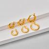14K Gold Plated Hoop Earrings 3 Pairs Gold Hoops Earring Set for Women present 2cm/1.6cm/1.4cm view 2