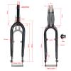 DONSP1986 26 inch Double Springer Suspension Bike Fork 1" Threaded Bicycle Fork, 26" Dual Spring Classical Fork for Cruiser Chopper Bike, Disc Brake (Black) view 2