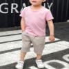 EISHOW Little Boy Girl 3 Pieces T-Shirt Unisex Baby Short Sleeve Solid Tee Shirt Crew Neck Cotton Top Basic Tees Plain Shirt (3 Pack-02,4-5T,4 Years,5 Years) view 2