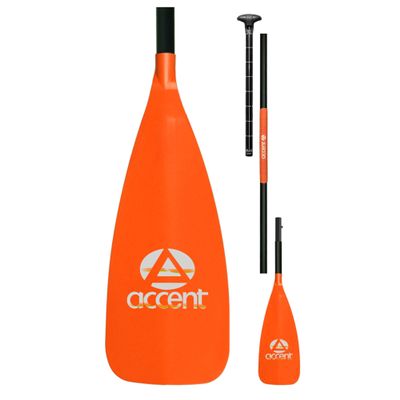 Accent Paddles Advantage Hybrid 3-Piece SUP Mango Fiberglass Reinforced Nylon Blade Carbon Shaft Advantage Grip Technology Ergonomic LeverLock Handle Adjustable 70in-86in