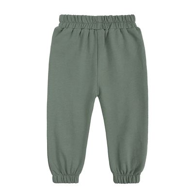 EISHOW Unisex Boys&Girls Cotton Pants, Kids Baby Harem Bottoms Sweatpants Elastic Pants Pull on Sport Jogger Trousers 1-13T (6-7T,A (Thin)-Green,6 Years,7 Years)
