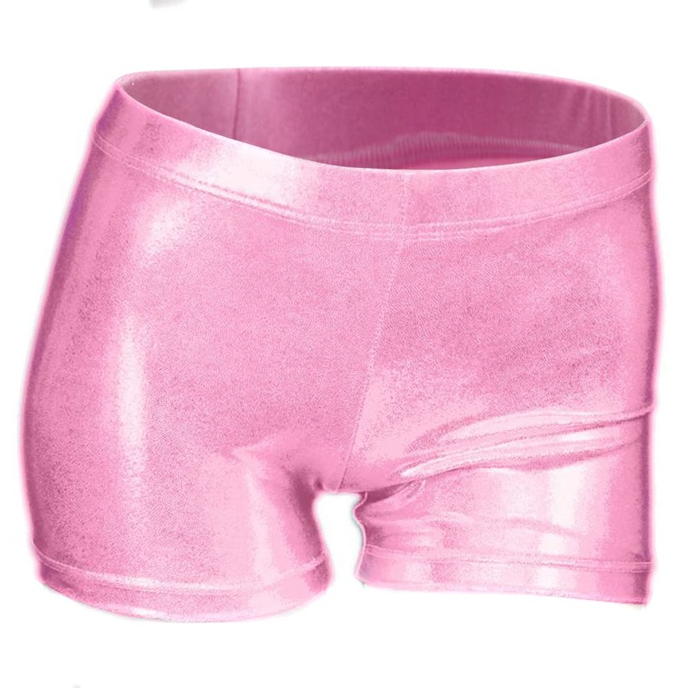 Aosva Little Big Girls Sparkle Dance Tumbling Basketball Gymnastics Pink Short 5-6X