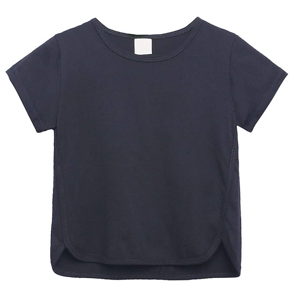 Baby Boy Girl Tops, Infant Kids Casual Basic Short Sleeve Cotton Tops Tee Crew Neck Solid Color T-Shirts Clothes (Black,3-4T,3 Years,4 Years)