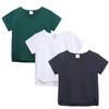 EISHOW Little Boy Girl 3 Pieces T-Shirt Unisex Baby Short Sleeve Solid Tee Shirt Crew Neck Cotton Top Basic Tees Plain Shirt (3 Pack-04,2-3T,2 Years,3 Years) view 1