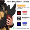 DINSVTA Heated Gloves for Women Rechargeable Waterproof,Machine Washable Winter Electric Heating Thin Men Glove Liners for Cold Weather Outdoor Snow Driving Running Cycling view 3