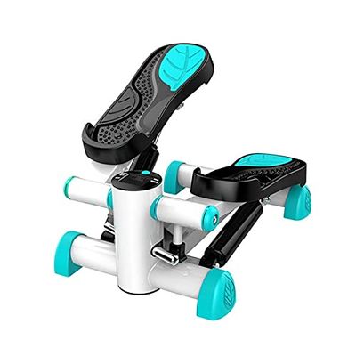 SMSOM Mini Stepper, Stair Steppers for Exercise with LCD Monitor Home Exercise Equipment, Home Exercise Machine, 250 Lbs Capacity, Blue
