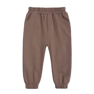 EISHOW Unisex Boys&Girls Cotton Pants, Kids Baby Harem Bottoms Sweatpants Elastic Pants Pull on Sport Jogger Trousers 1-13T (4-5T,A (Thin)-Coffee,4 Years,5 Years)