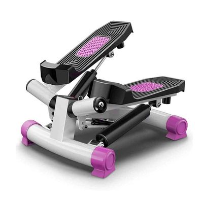 SMSOM Stepper, Portable Stair Stepper for Exercise, Mini Fitness Step Machine with Resistance Bands and LCD Monitor, Stepping Machine Best Fit for Home Workout, Purple