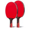 LINGOSHUN Portable Table Tennis Set Ping-Pong Game,Comfortable Handle,Ping Pong Racket for Trainers,Amateurs,Beginners / 2 / Player Set/C view 1