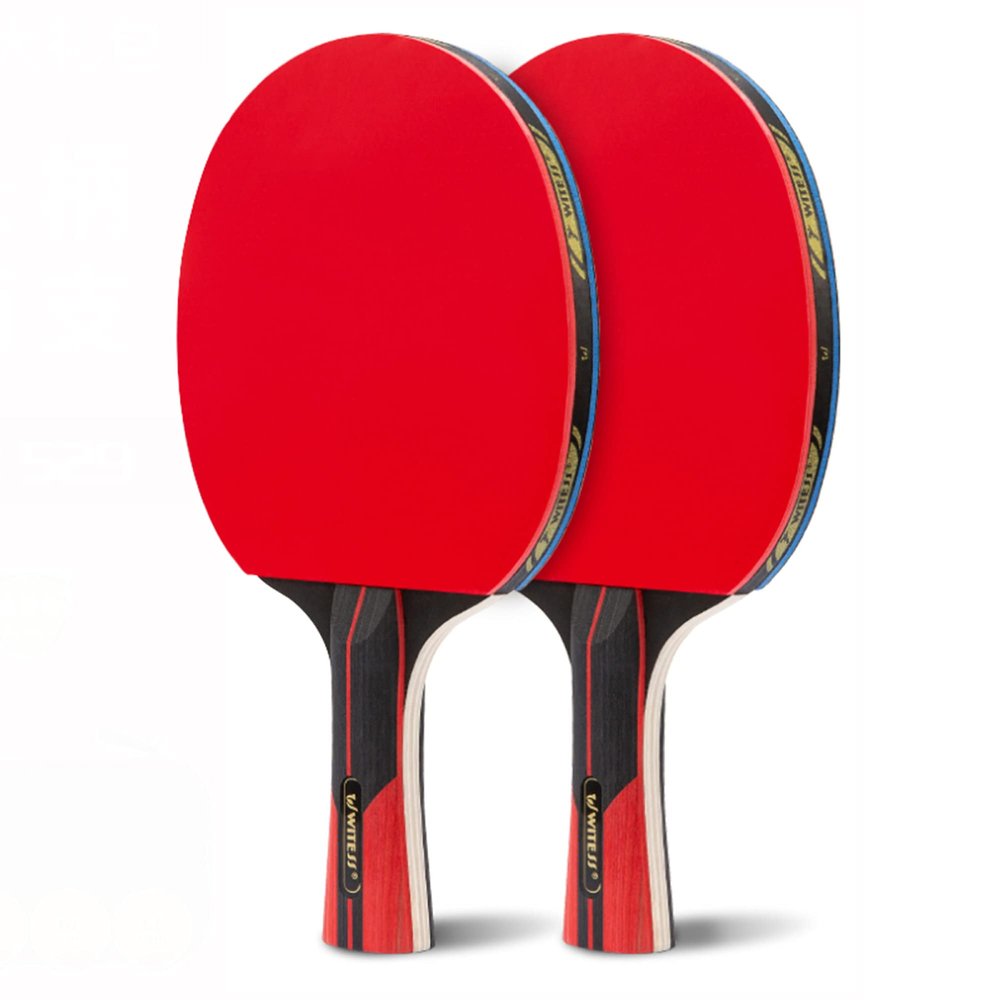 LINGOSHUN Portable Table Tennis Set Ping-Pong Game,Comfortable Handle,Ping Pong Racket for Trainers,Amateurs,Beginners / 2 / Player Set/A