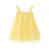 Baby Girls Tutu Dress Toddler Infant Sleeveless Layered Princess Tulle Dress Summer Beach Wedding Party Lace Dresses Yellow 9-12 Months view 1