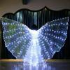 SYCOOVEN Belly Dance LED Angel Wings, Led Isis Wings, Led Butterfly Wings, Glow Angel Wings with Telescopic Stick, Bar Belly Dance Light Up Stage Wear 360 Degrees Performance Props LED Wing(White) view 1