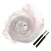 SYCOOVEN Belly Dance LED Angel Wings, Led Isis Wings, Led Butterfly Wings, Glow Angel Wings with Telescopic Stick, Bar Belly Dance Light Up Stage Wear 360 Degrees Performance Props LED Wing(White) view 2