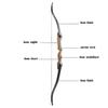 62'' Takedown Recurve Bow Hunting Bow 30-50lbs Right Hand Longbow Traditional Wood Bow for Hunting Target Practice (40 Lbs) view 3