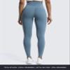 Aoxjox High Waisted Workout Leggings for Women Trinity Yoga Pants 26.5" (Steel Blue, Medium) view 4