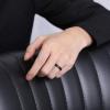 4mm Thin Black Tungsten Carbide Ring Band for Men Women Beveled Edges Brushed Comfort Fit Size 7 view 4