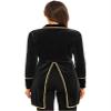 Loloda Women's Medieval Gothic Steampunk Corset Tailcoat Costumes Pirate Vampire Jackets Coat Black XX-Large view 4