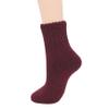 Zando Women's Merino Wool Socks - Long Thick Winter Warm Cozy Boot Crew Socks for Women's Athletic Running Cycling Hiking - Burgundy view 1