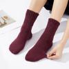 Zando Women's Merino Wool Socks - Long Thick Winter Warm Cozy Boot Crew Socks for Women's Athletic Running Cycling Hiking - Burgundy view 2