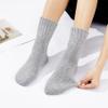 Zando Women's Merino Wool Socks - Long, Thick, Warm & Cozy Winter Socks in Light Grey view 2