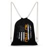 FunnyStar Jiu Jitsu USA Flag Canvas Drawstring Backpack Shoulder Pouch String Bag Sackpack For Gym Shopping Sport Yoga Travel 35x50cm view 1