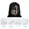 FunnyStar Jiu Jitsu USA Flag Canvas Drawstring Backpack Shoulder Pouch String Bag Sackpack For Gym Shopping Sport Yoga Travel 35x50cm view 4
