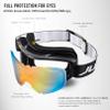 Juli Kids Ski Goggles,Snow Snowboard Goggles Boy Girl Snowmobile Skiing Skating Age 3-8 (Black Frame/Colorful Lens) view 3