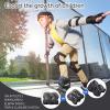 Boys' Double-Row Roller Skates with Protective Gear - Easy-Click 4-Size Adjustment, Safety Latch & Brake System, Rainbow Glow Wheels for Night Skating, Indoor/Outdoor Youth Skates (Ages 3-12) view 4