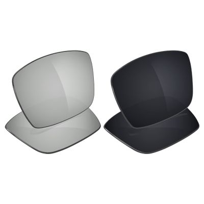 Galvanic Replacement Lenses for Smith Outlier Sunglasses - Chrome + Black Polarized - Combo Pack