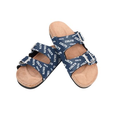 Indianapolis Colts NFL Womens Mini Print Double Buckle Sandal - L