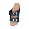 Carolina Panthers NFL Womens Mini Print Double Buckle Sandal - L view 3