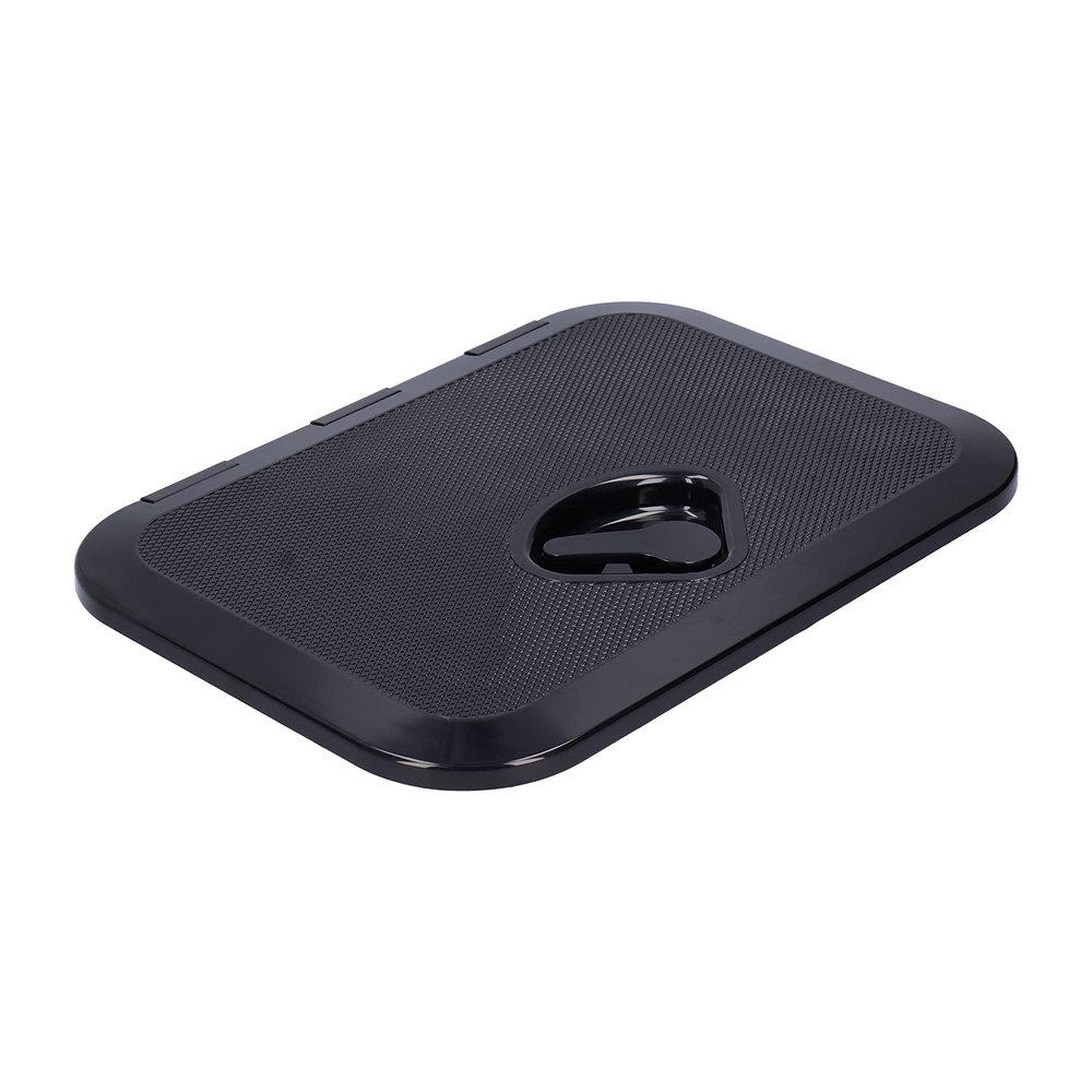 Acouto Boat Hatch Marine Deck Access Hatch Inspection Cover with Lock for Marine Boat RV 14.75"x10.6"/375 x 270mm Black -Resistant