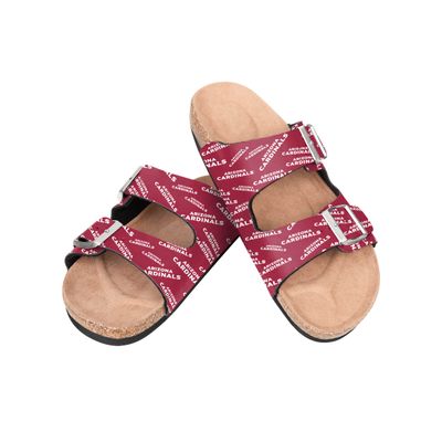Arizona Cardinals NFL Womens Mini Print Double Buckle Sandal - L