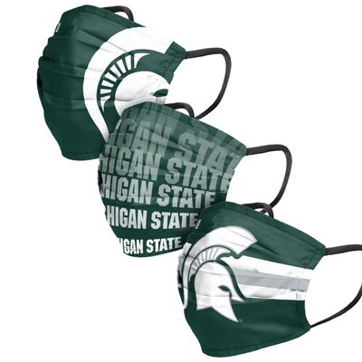 FOCO Michigan State Spartans NCAA Matchday Face Cover - Youth - 3 Pack