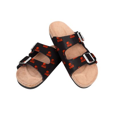 Cleveland Browns NFL Womens Team Logo Double Buckle Sandal - M (7-8)