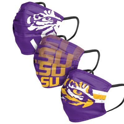 FOCO LSU Tigers NCAA Matchday Face Cover - Youth - 3 Pack
