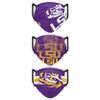 FOCO LSU Tigers NCAA Matchday Face Cover - Youth - 3 Pack view 2