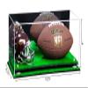 Better Display Cases Acrylic Display Case for Full Size Football and Mini Helmet - Large Rectangle Box with Mirror Case, White Risers and Turf Base 19.25" x 8.25" x 8" (B47/A103) view 2
