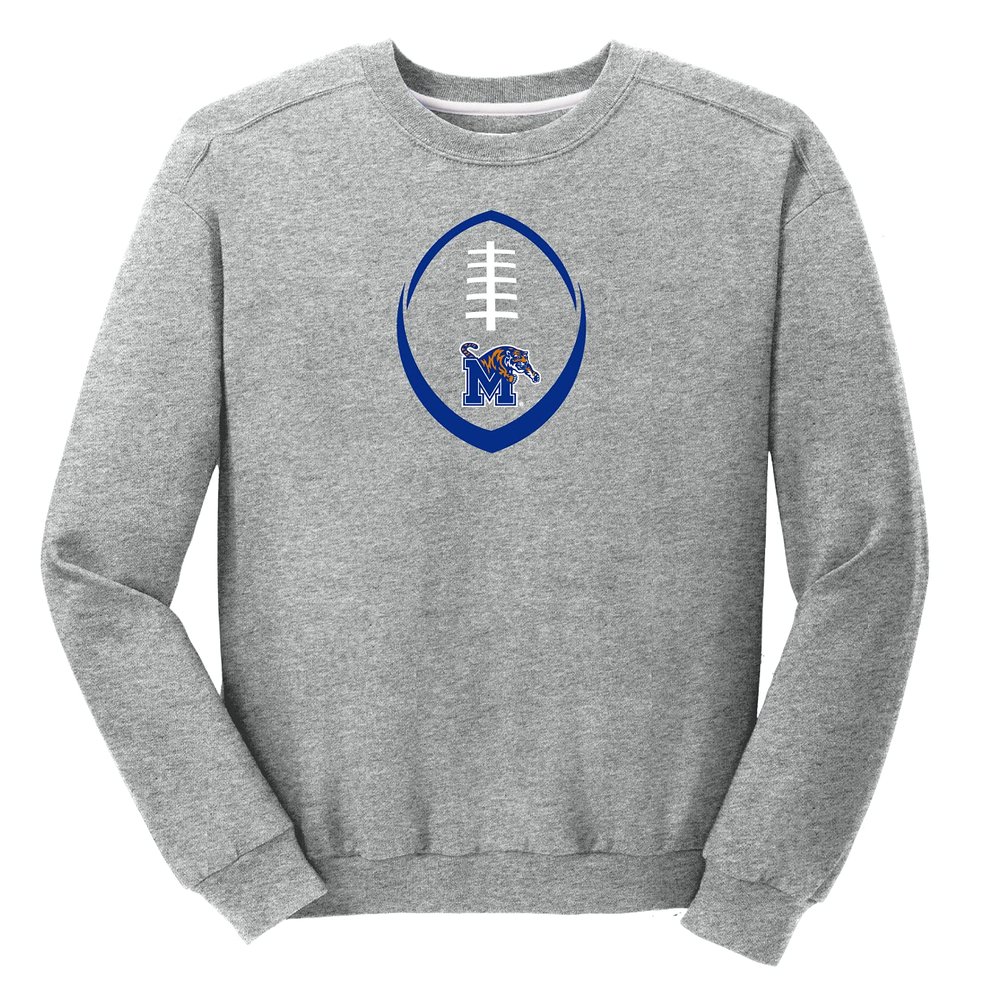J2 Sport Football Arch Crewneck Sweatshirt Grey