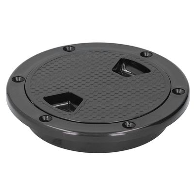 Acouto 4in Boat Deck Plate ABS Round Anti? Inspection Hatch Cover Marine Accessory Black for Deck Access Hatch Deck Inspection Hatch Deck Inspection Cover Boat Deck Hatch Deck Access