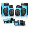 Forzueby Adult/Kids Knee Pads Elbow Pads Wrist Guards 6 in 1 Protective Gear Set for Inline Roller Skating Skateboarding Scooter BMX etc. view 1