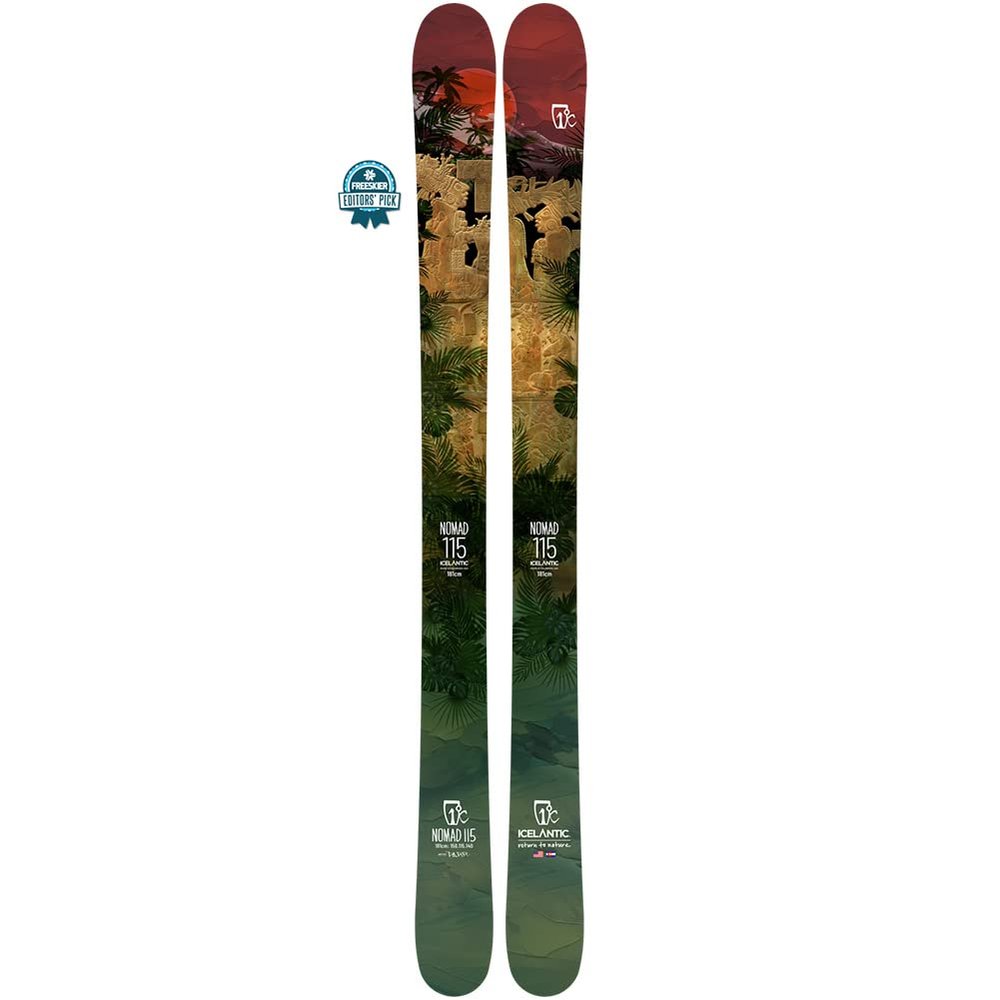 Icelantic Men's All-Mountain Freeride Lightweight 21/22 Nomad 115 Alpine Skis for Intermediate Level, 181