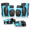 Forzueby Adult/Kids Knee Pads Elbow Pads Wrist Guards 6 in 1 Protective Gear Set for Inline Roller Skating Skateboarding Scooter BMX etc. view 1