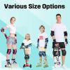 Forzueby Adult/Kids Knee Pads Elbow Pads Wrist Guards 6 in 1 Protective Gear Set for Inline Roller Skating Skateboarding Scooter BMX etc. view 2