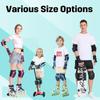 Forzueby Adult/Kids Knee Pads Elbow Pads Wrist Guards 6 in 1 Protective Gear Set for Inline Roller Skating Skateboarding Scooter BMX etc. view 2