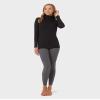 32 Degrees Womens Ultra Soft Thermal Midweight Baselayer Turtleneck Long Sleeve Top, Black, Small view 2