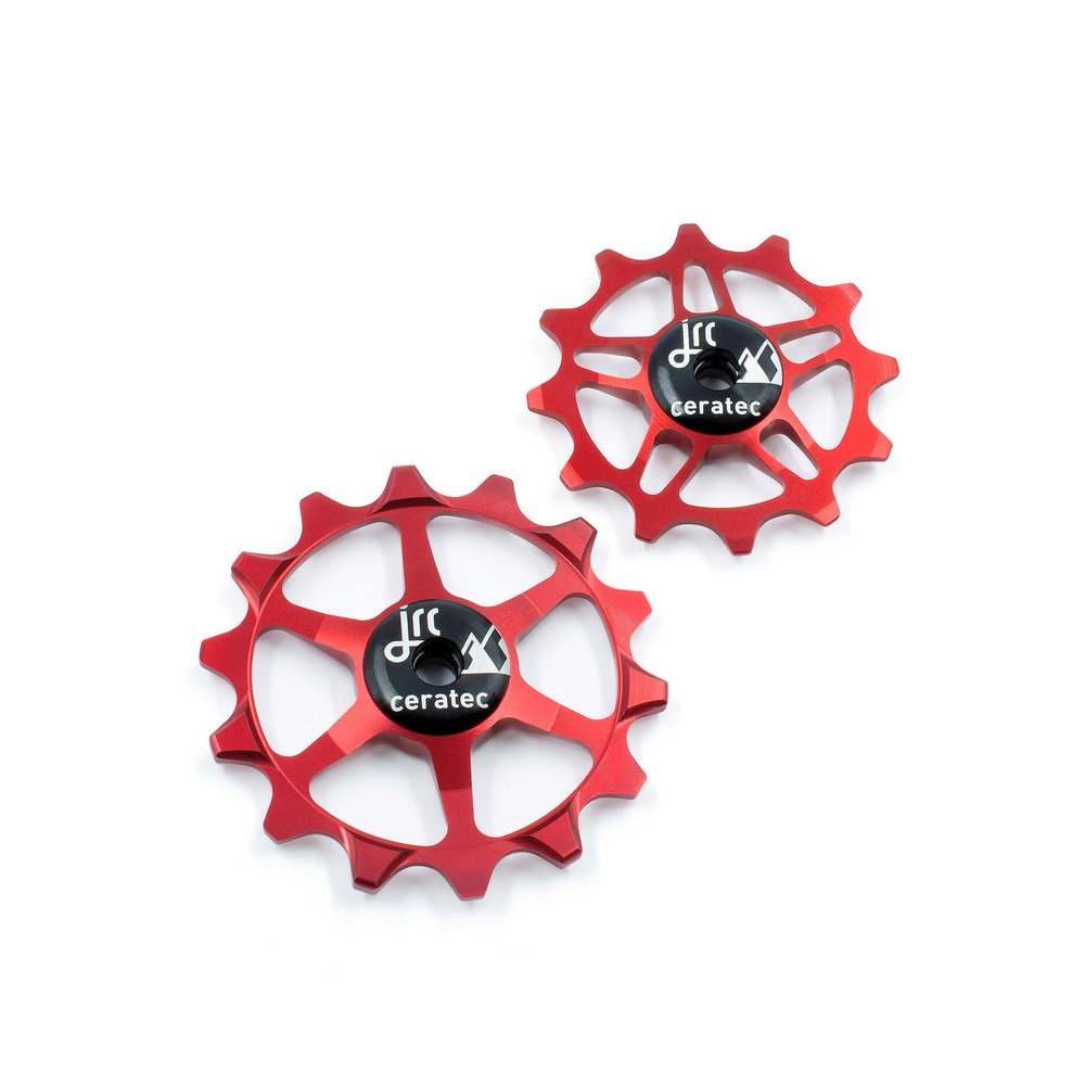 JRC Components Ceramic Derailleur Pulley Wheels | Pair of 14&12T Hybrid Ceramic Bearing - MTB Bike Rear Derailleur Wheels