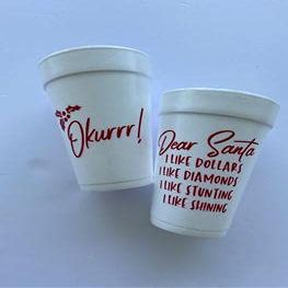 Christmas 16 oz Styrofoam 10 Cups